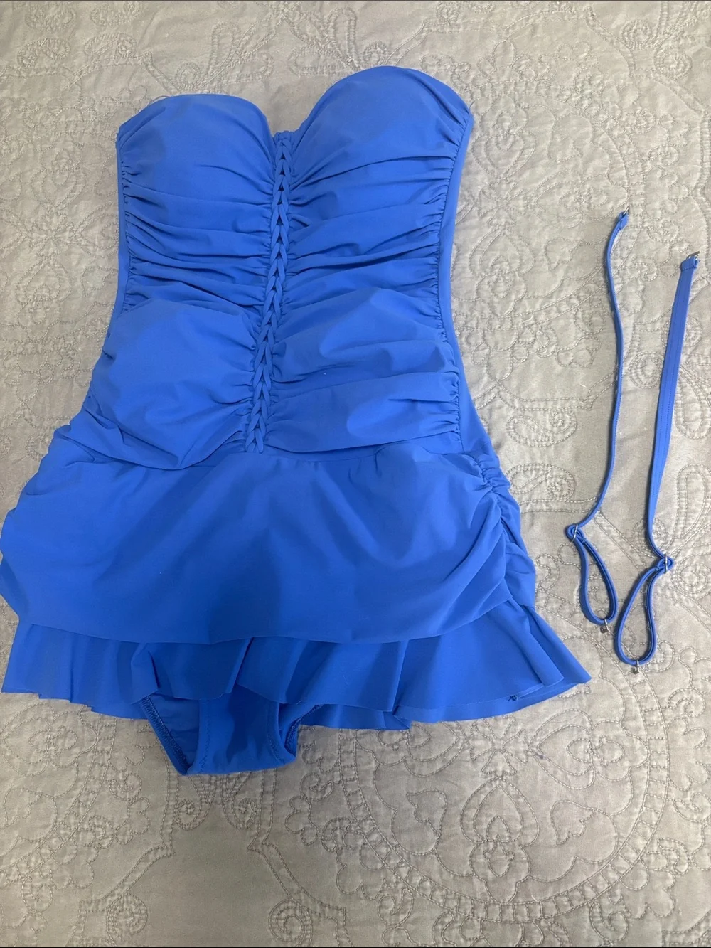 Spanx Style One-Piece Ruffled Swim Dress